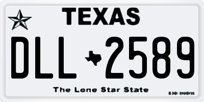 TX license plate DLL2589