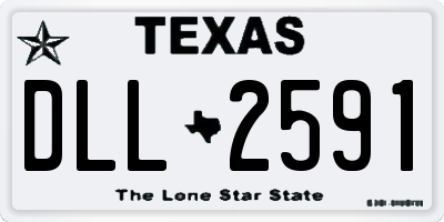TX license plate DLL2591