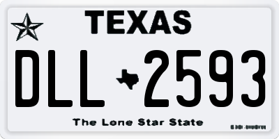 TX license plate DLL2593