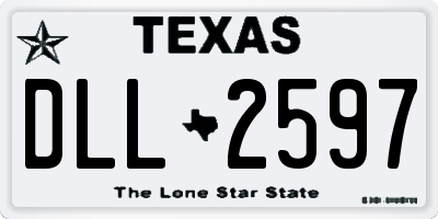TX license plate DLL2597