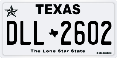 TX license plate DLL2602