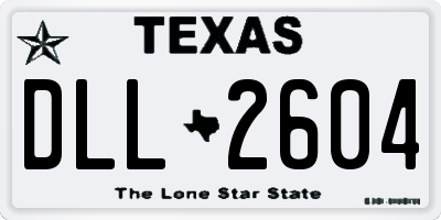 TX license plate DLL2604