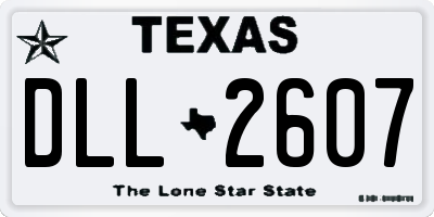 TX license plate DLL2607