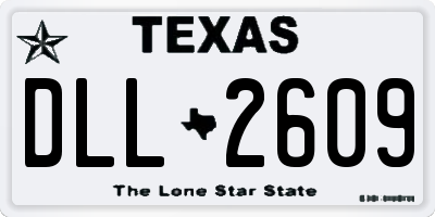 TX license plate DLL2609