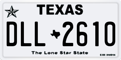 TX license plate DLL2610
