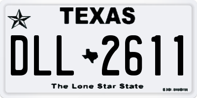 TX license plate DLL2611