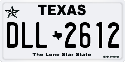 TX license plate DLL2612