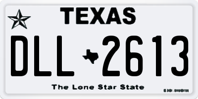 TX license plate DLL2613