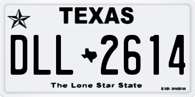 TX license plate DLL2614