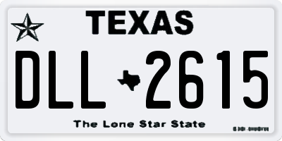 TX license plate DLL2615