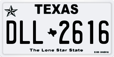 TX license plate DLL2616