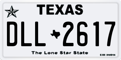 TX license plate DLL2617