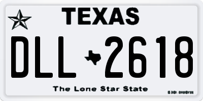 TX license plate DLL2618