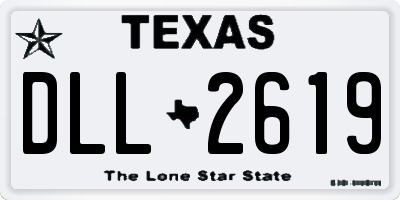 TX license plate DLL2619