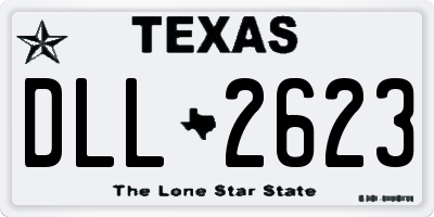 TX license plate DLL2623