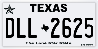 TX license plate DLL2625