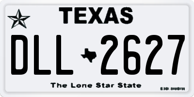TX license plate DLL2627