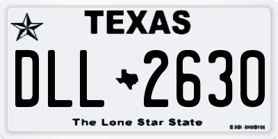 TX license plate DLL2630