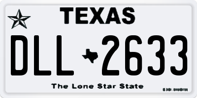 TX license plate DLL2633