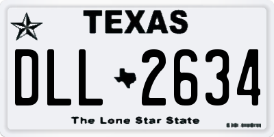 TX license plate DLL2634