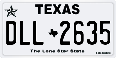 TX license plate DLL2635