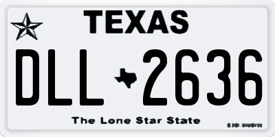 TX license plate DLL2636