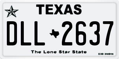 TX license plate DLL2637