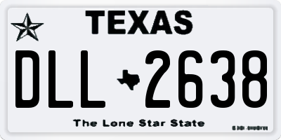 TX license plate DLL2638