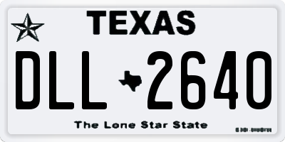 TX license plate DLL2640