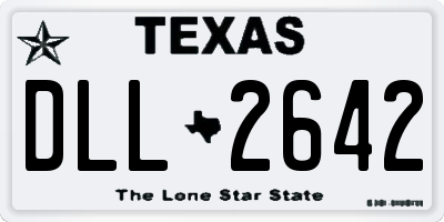 TX license plate DLL2642
