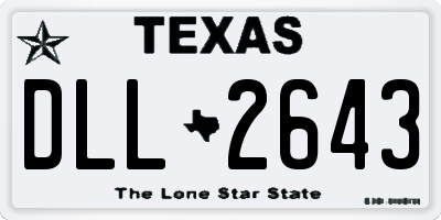 TX license plate DLL2643
