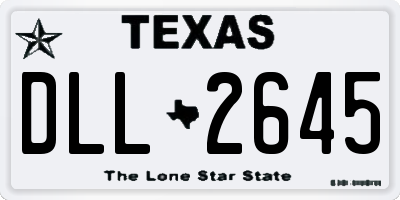 TX license plate DLL2645