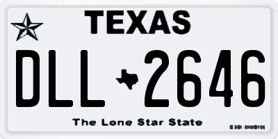 TX license plate DLL2646