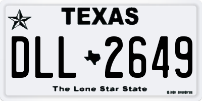 TX license plate DLL2649