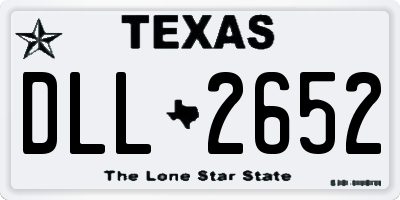 TX license plate DLL2652