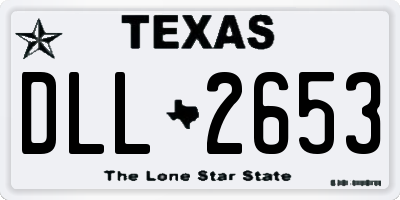 TX license plate DLL2653