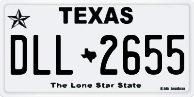 TX license plate DLL2655