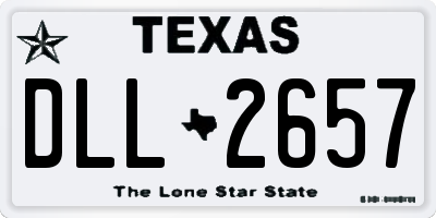 TX license plate DLL2657