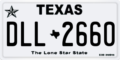 TX license plate DLL2660