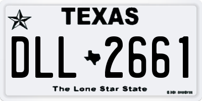 TX license plate DLL2661
