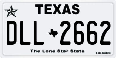 TX license plate DLL2662