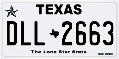 TX license plate DLL2663