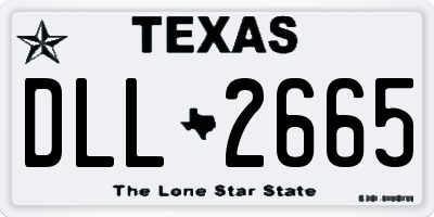TX license plate DLL2665