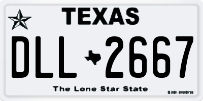 TX license plate DLL2667