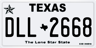 TX license plate DLL2668
