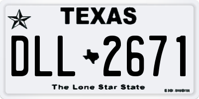 TX license plate DLL2671