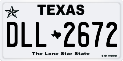 TX license plate DLL2672