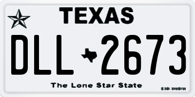 TX license plate DLL2673