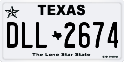 TX license plate DLL2674