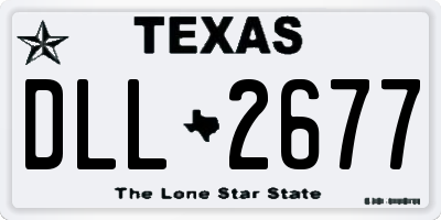 TX license plate DLL2677